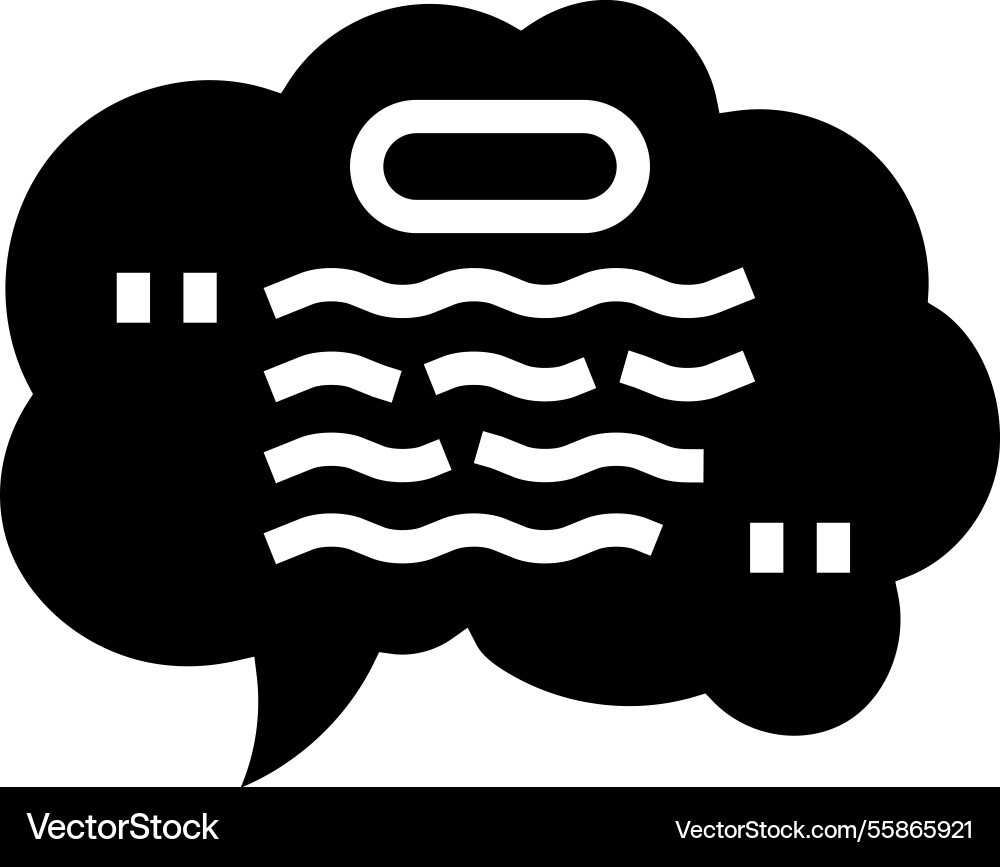 Context bubble nlp glyph icon vector image