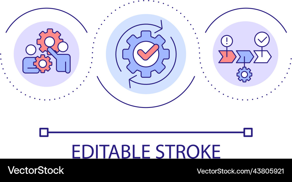 Process Management Loop Icon vector image
