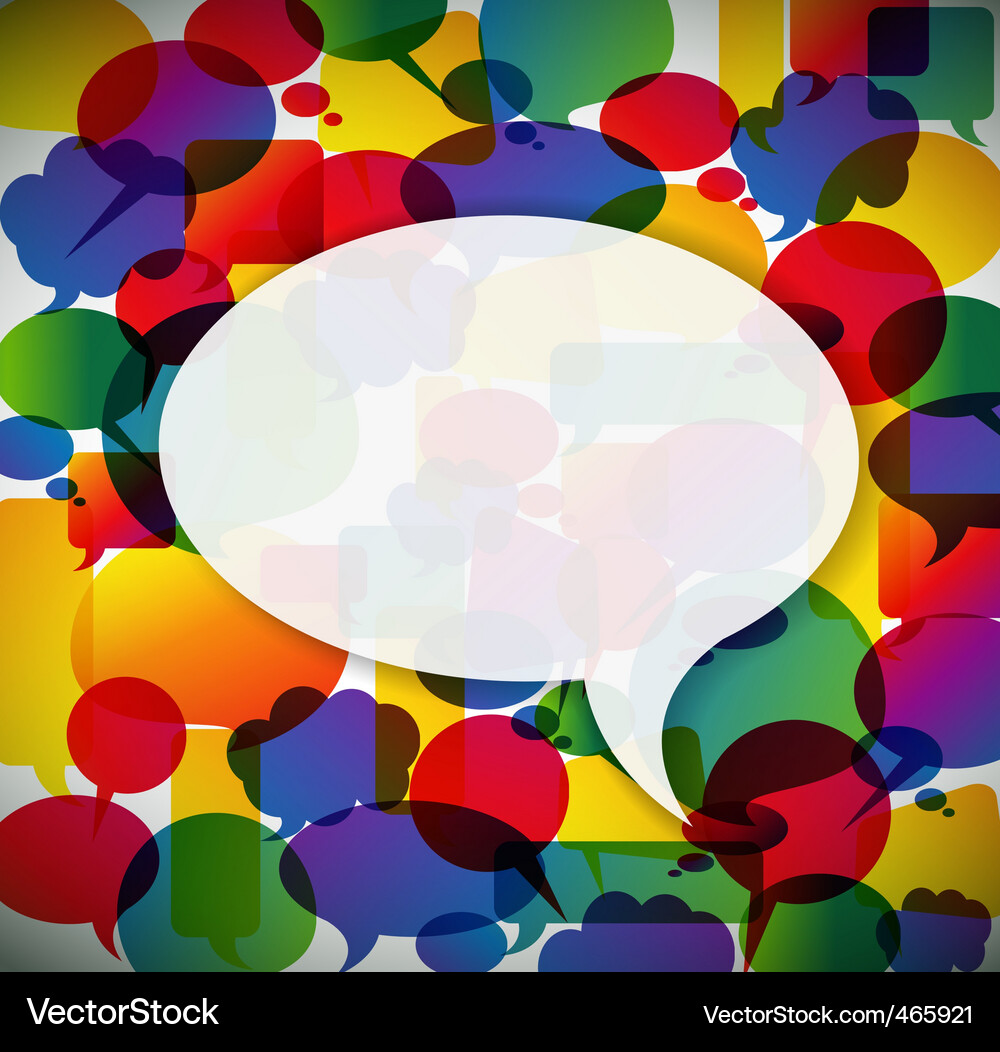 Speech Bubble Pattern Background Vector Image