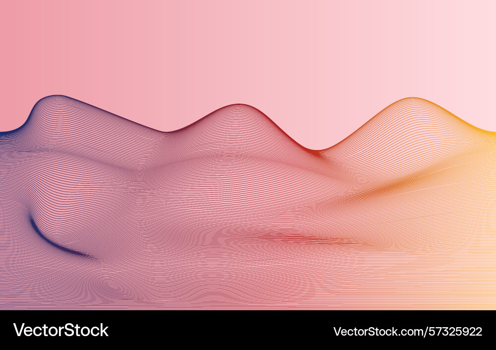 Abstract gradient wave line pattern with dynamic Abstract gradient wave line pattern with dynamic Vector Image