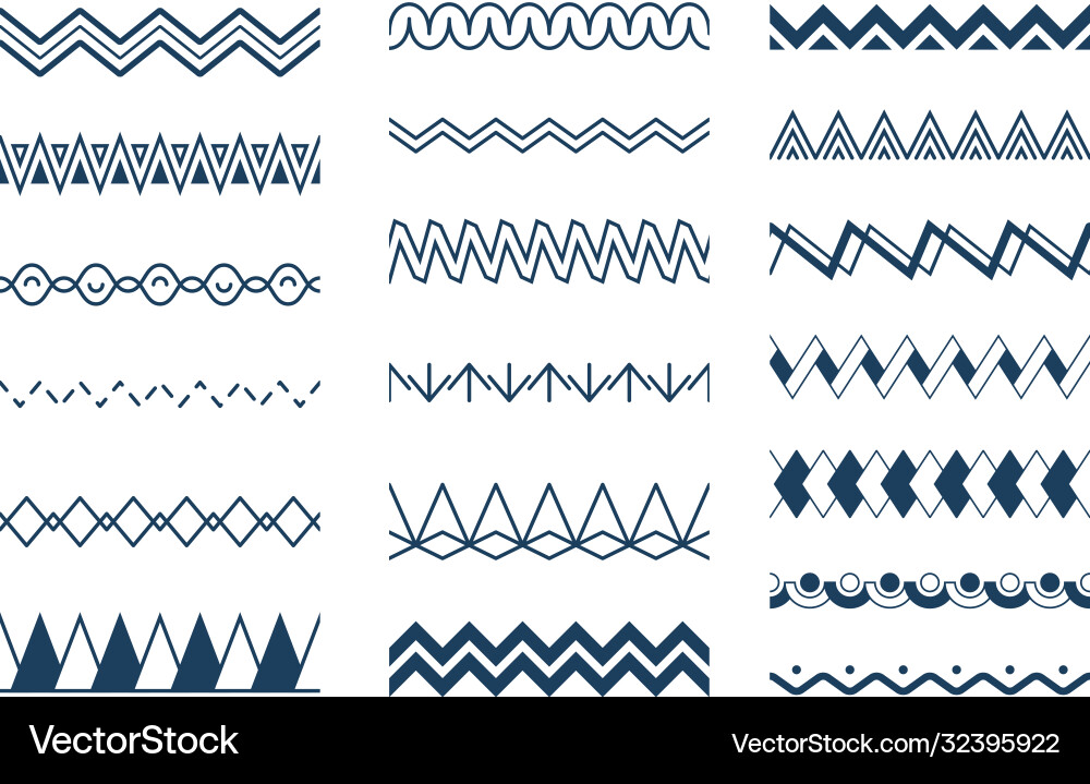 Abstract Zigzag Wave Patterns vector image