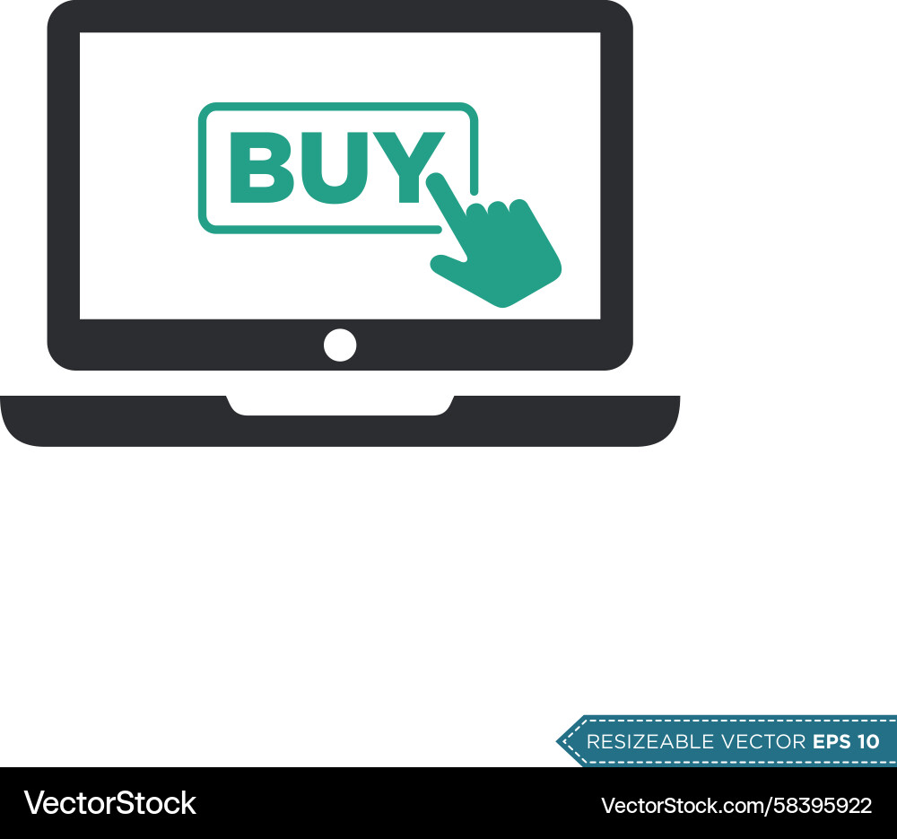 E-Commerce Click Pointer Icon Vector Image