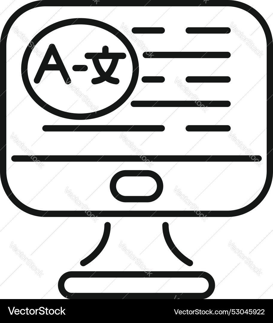 Online language translator software showing Online language translator software showing vector image