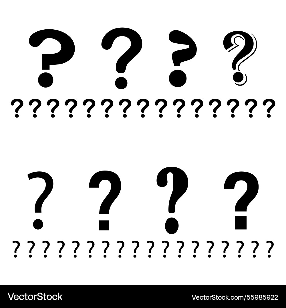 Question mark icon bold query symbol repeating Question mark icon bold query symbol repeating vector image
