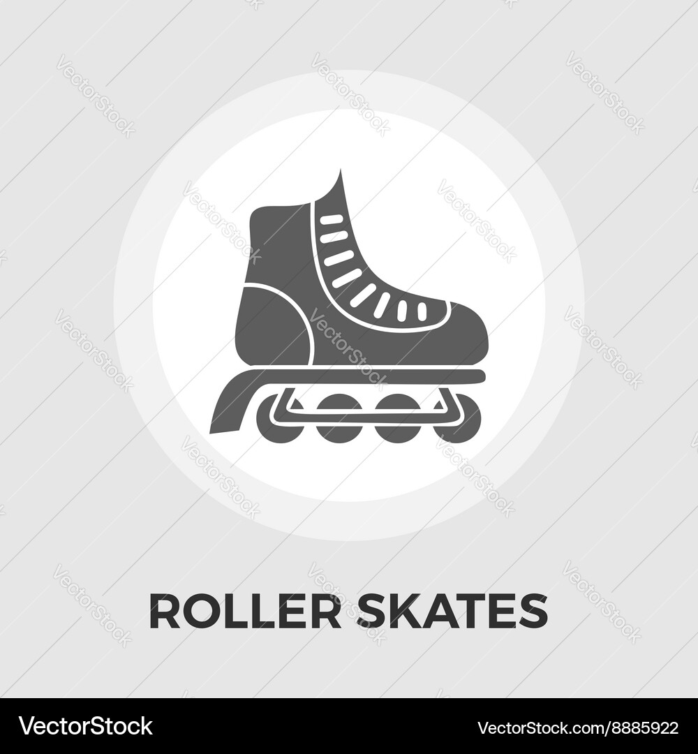 Roller skate flat icon Vector Image
