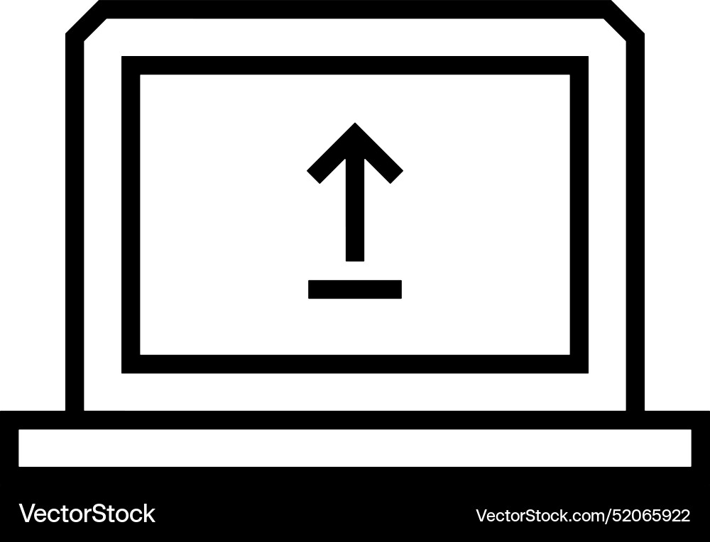 Upload outline icon symbol image Upload outline icon symbol image Vector Image
