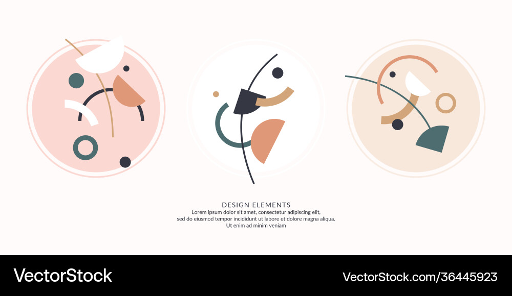 Abstract elements in retro style a template Abstract elements in retro style a template vector image