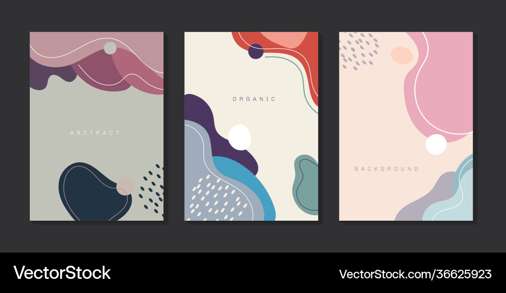 Modern Abstract Background Set Vector Image