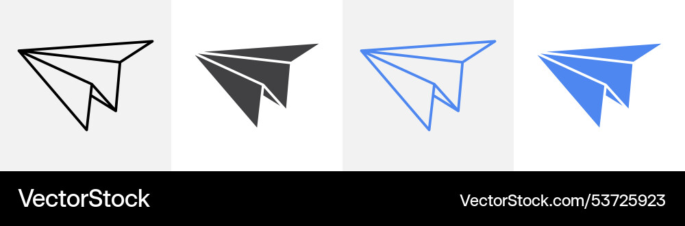 Paper plane icon set use for web Vector Image