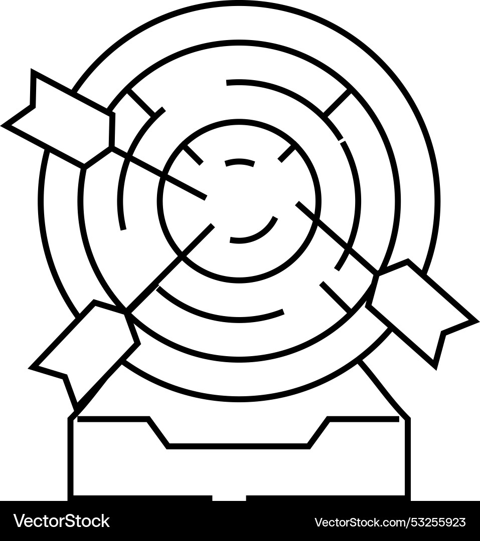 Purpose targeting line icon Purpose targeting line icon vector image