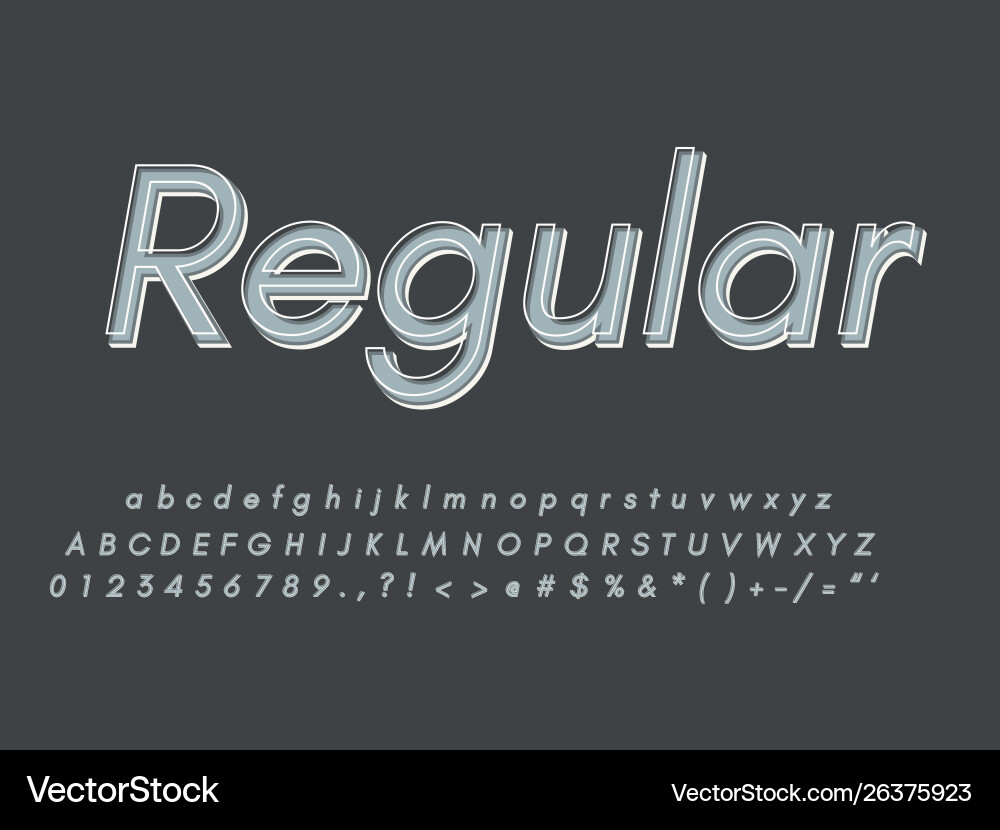 Retro font and alphabet stock Retro font and alphabet stock vector image