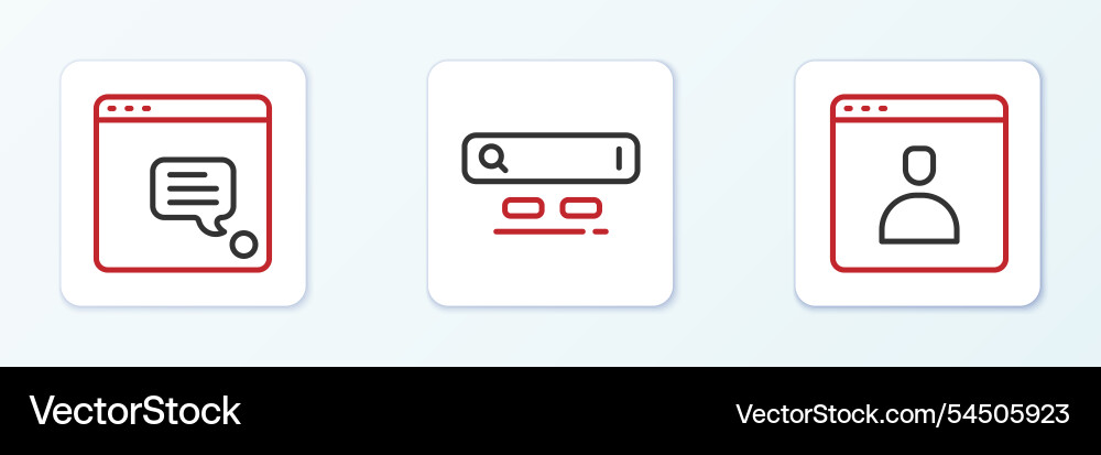 Set line create account screen new chat messages Set line create account screen new chat messages vector image