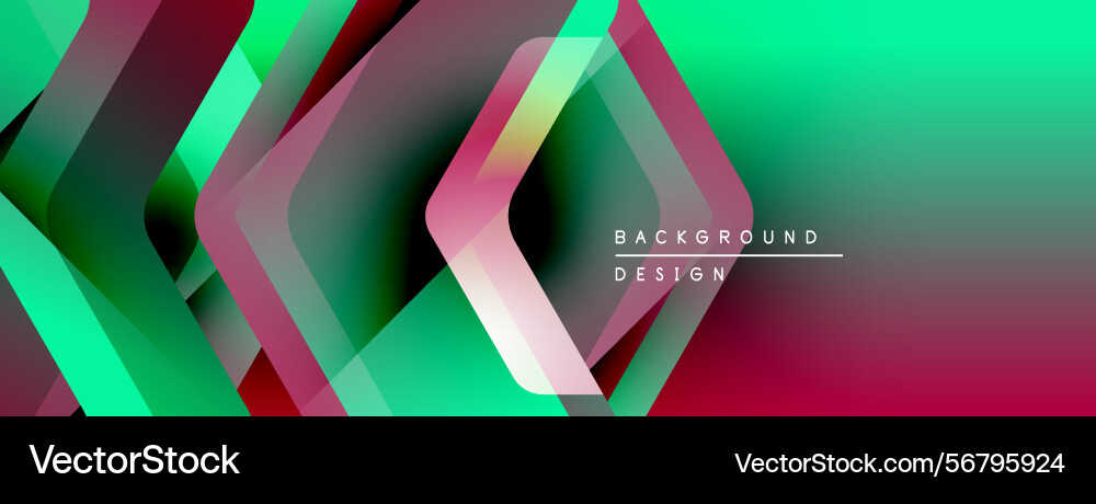 Abstract geometric layers create vibrant gradient Vector Image
