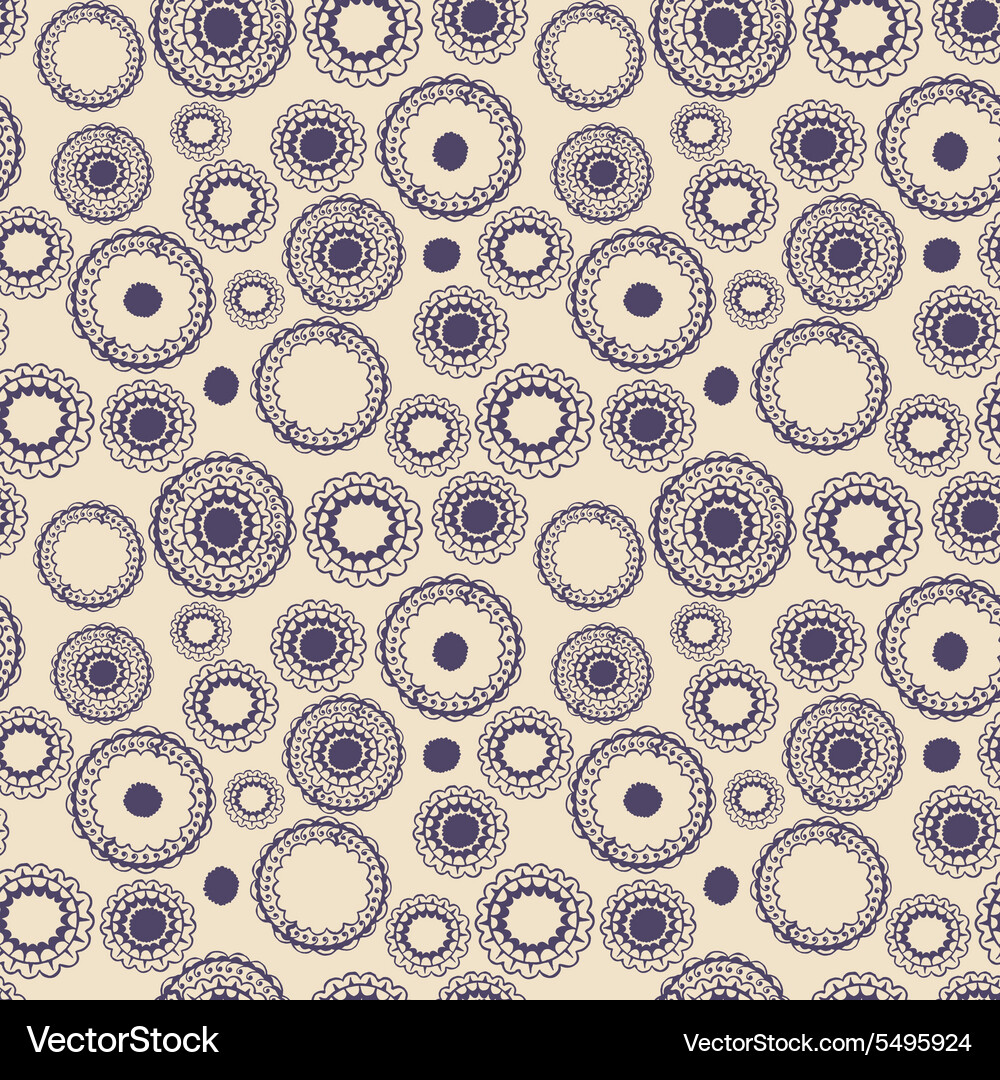 Abstract seamless with round gold pattern Vector Image