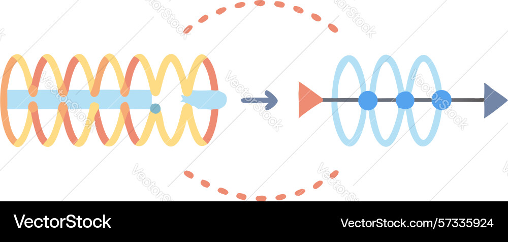 Abstract wave energy flow design generative ai vector image