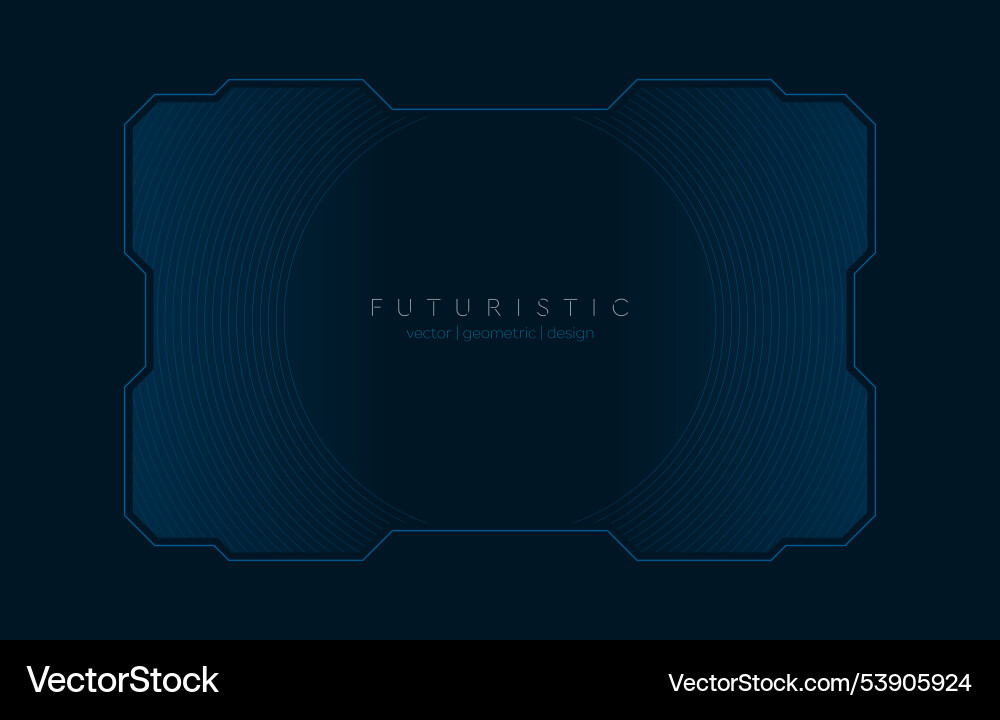 Futuristic Blue Tech Frame Royalty Free Vector Image