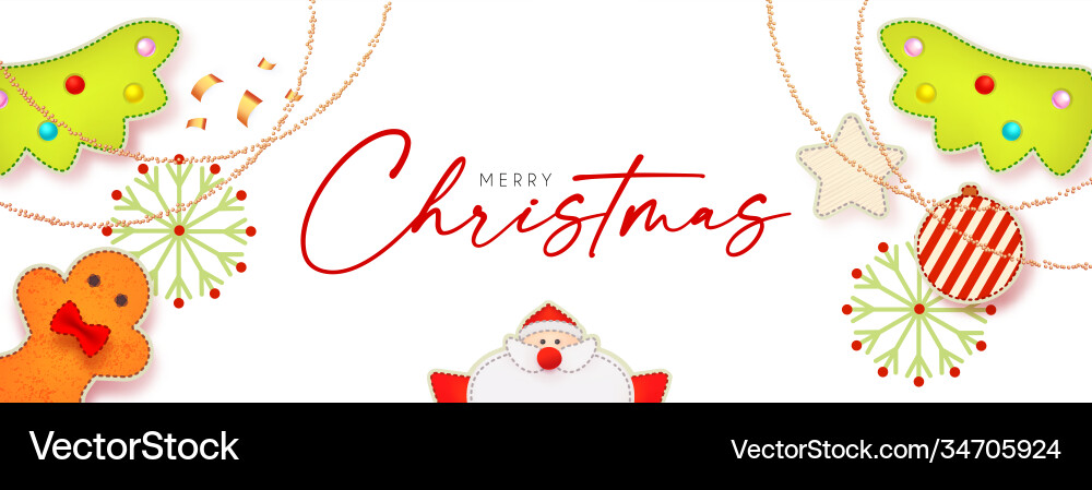 Merry christmas cute design with santa claus fir Merry christmas cute design with santa claus fir vector image