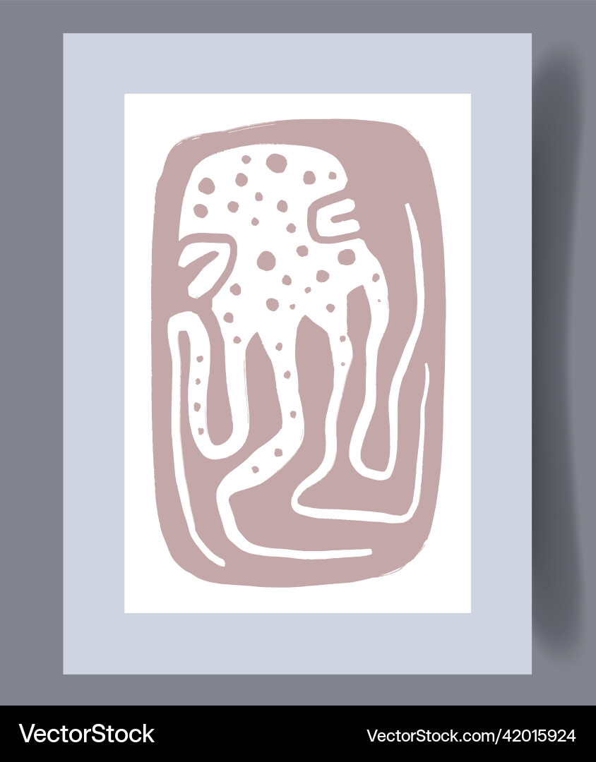 Scandinavian Abstract Print Set vector image