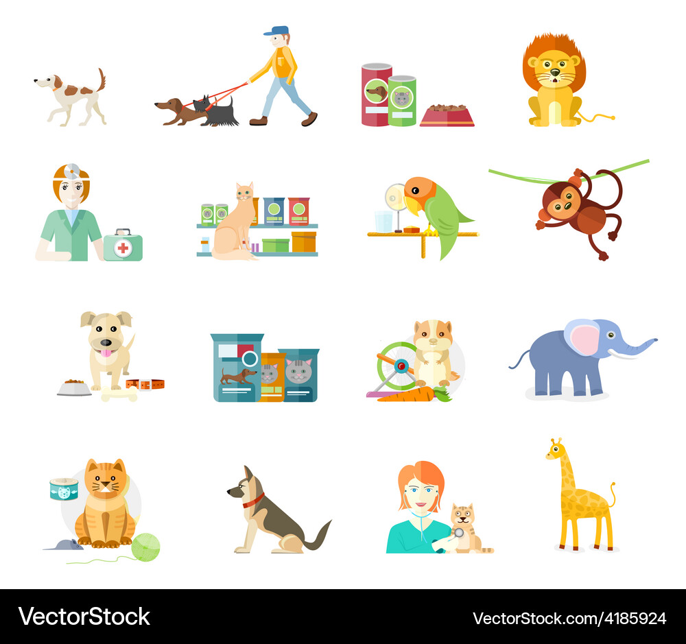 Set of home pets Vector Image