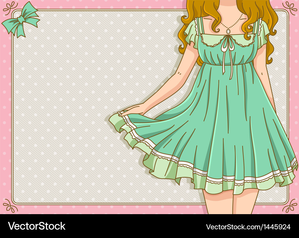 Summer Dress Fashion Vector Image