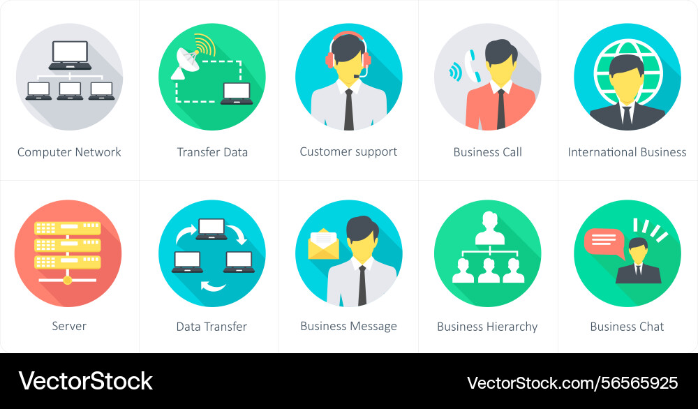 A set of 10 communication icons as computer vector image