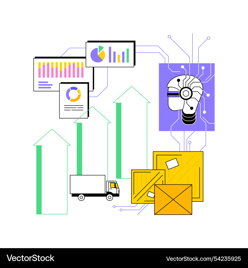 Ai-predictive demand analysis abstract concept Vector Image