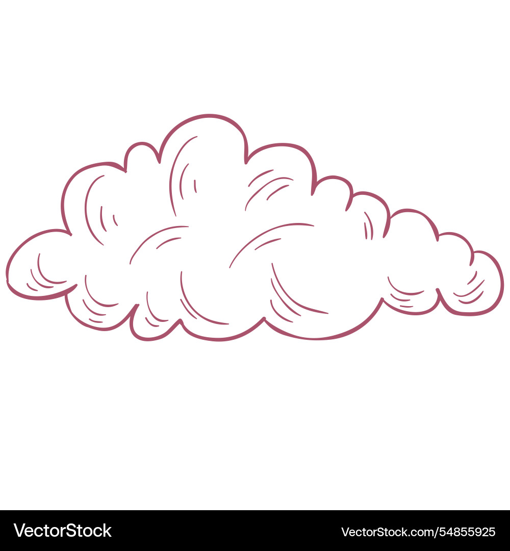 Hand-drawn cloud Vector Image