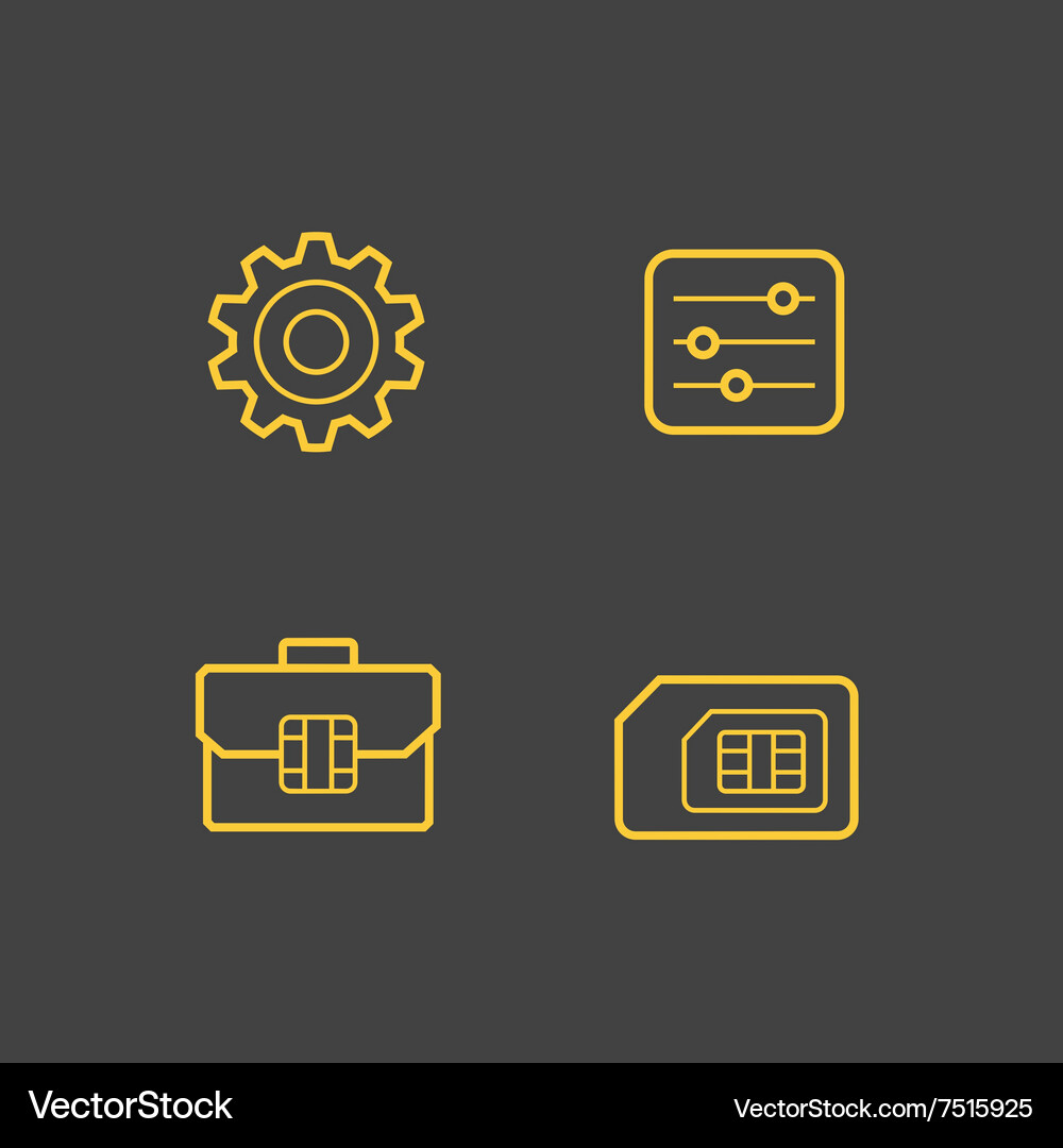 Mobile network operator icons Royalty Free Vector Image
