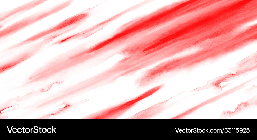 Red Watercolor Brush Strokes vector image