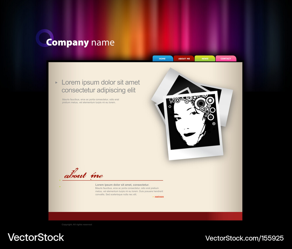 Website Background Template Vector Image
