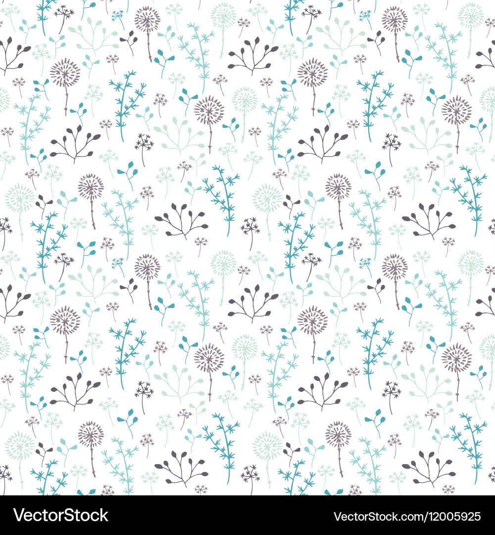 Winter Botanical Pattern vector image