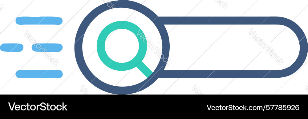 Accelerated search bar swift data retrieval vector image