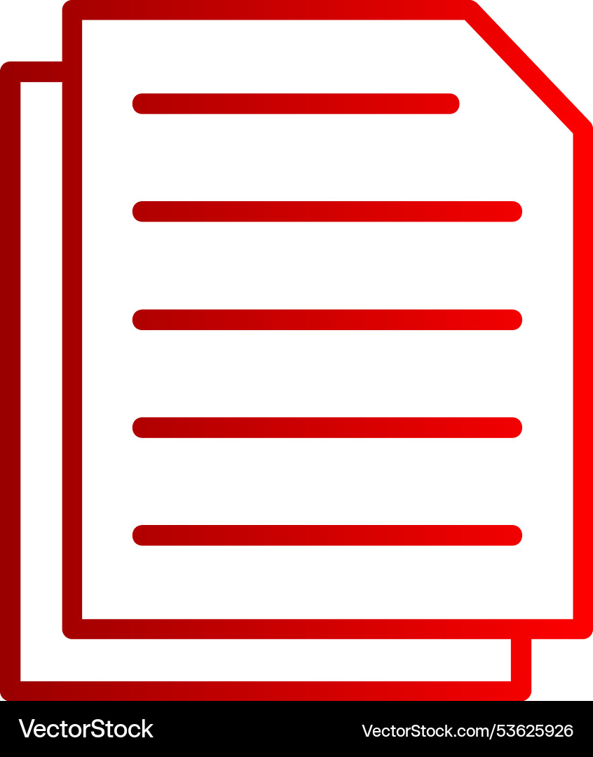 Document line gradient icon Vector Image