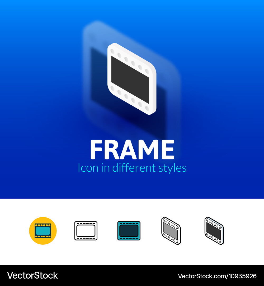 Frame icon in different style vector image