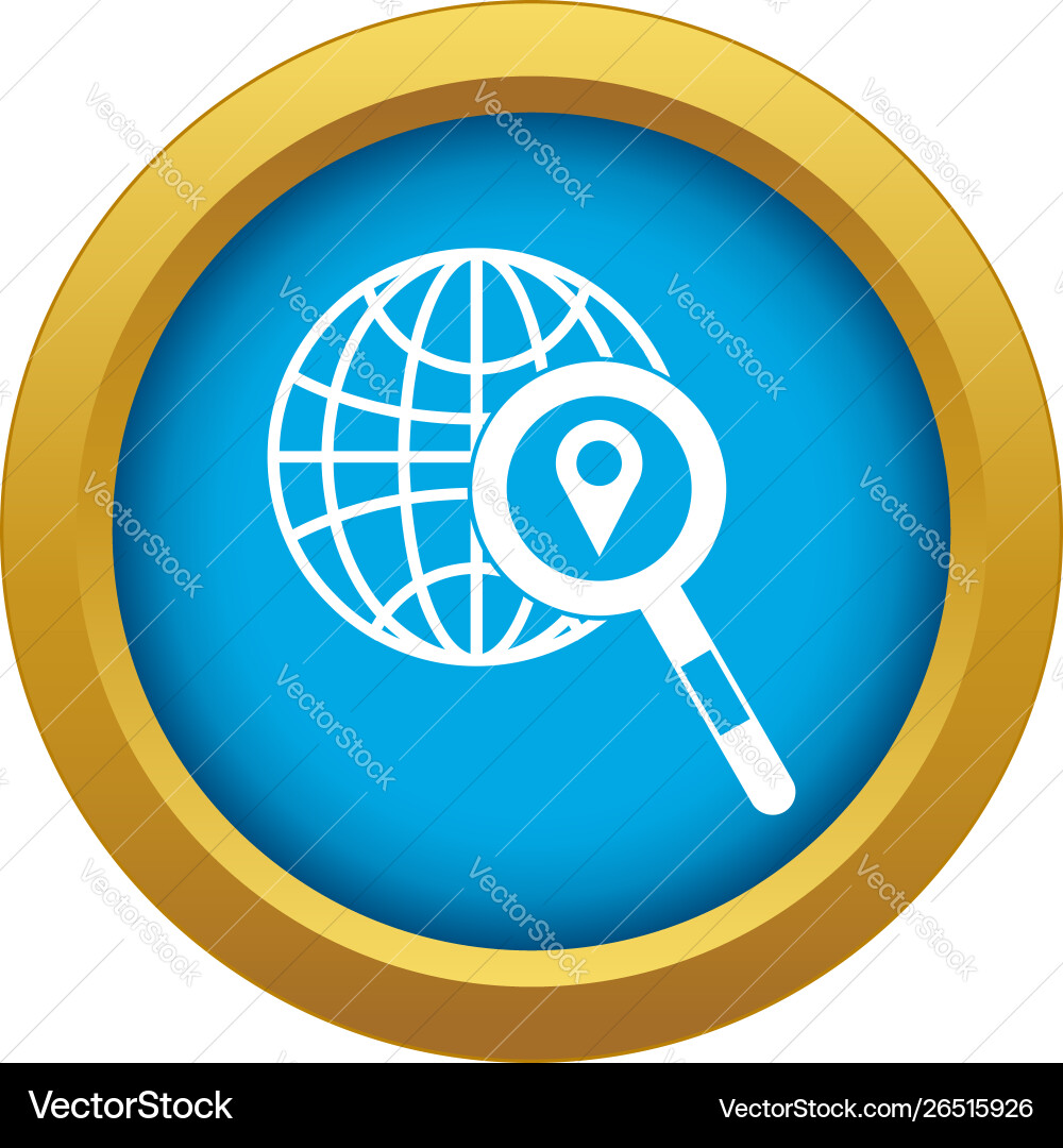 Globe map pointer and magnifying glass Globe map pointer and magnifying glass vector image