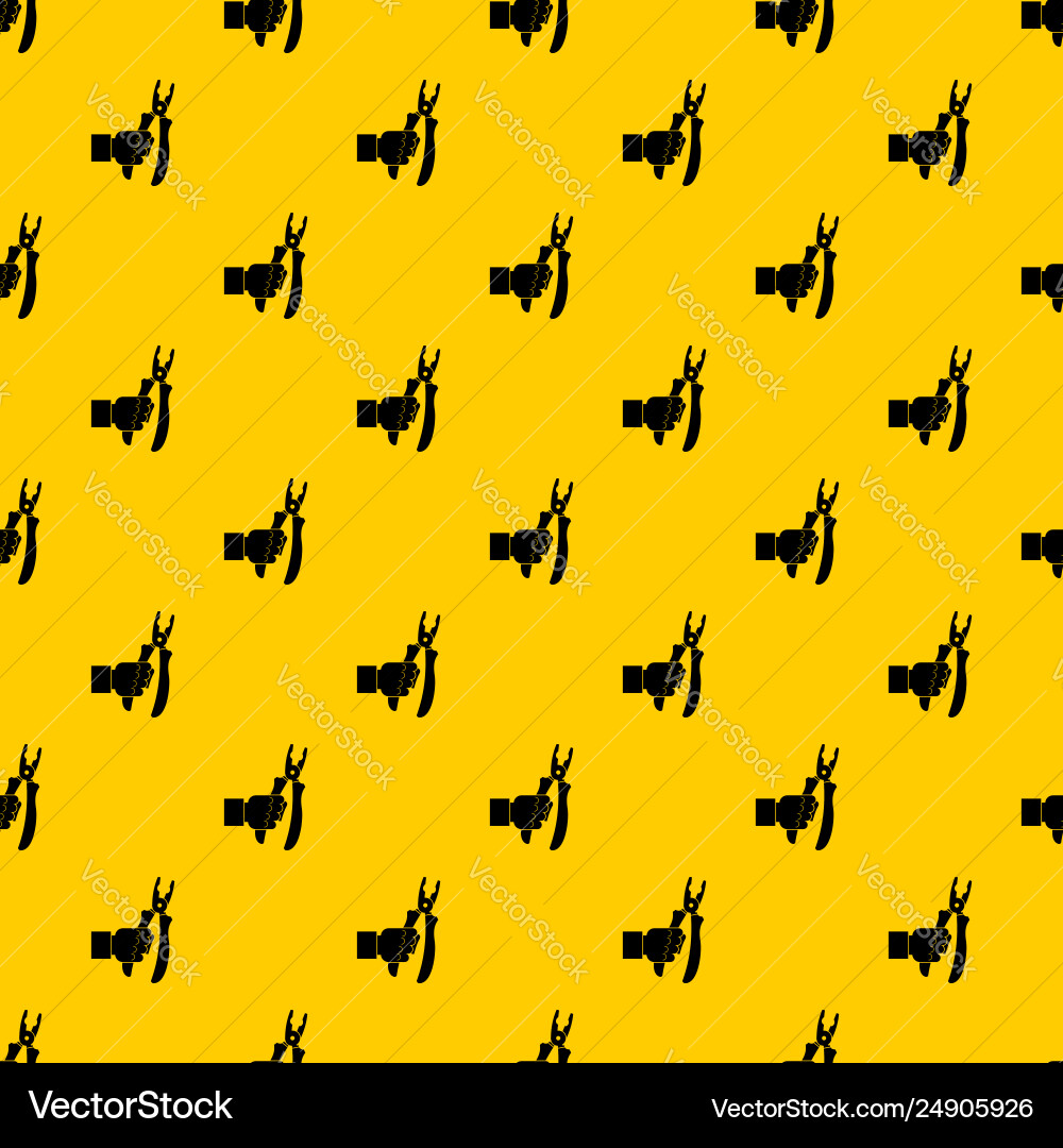 Hand holding chisel pattern Vector Image