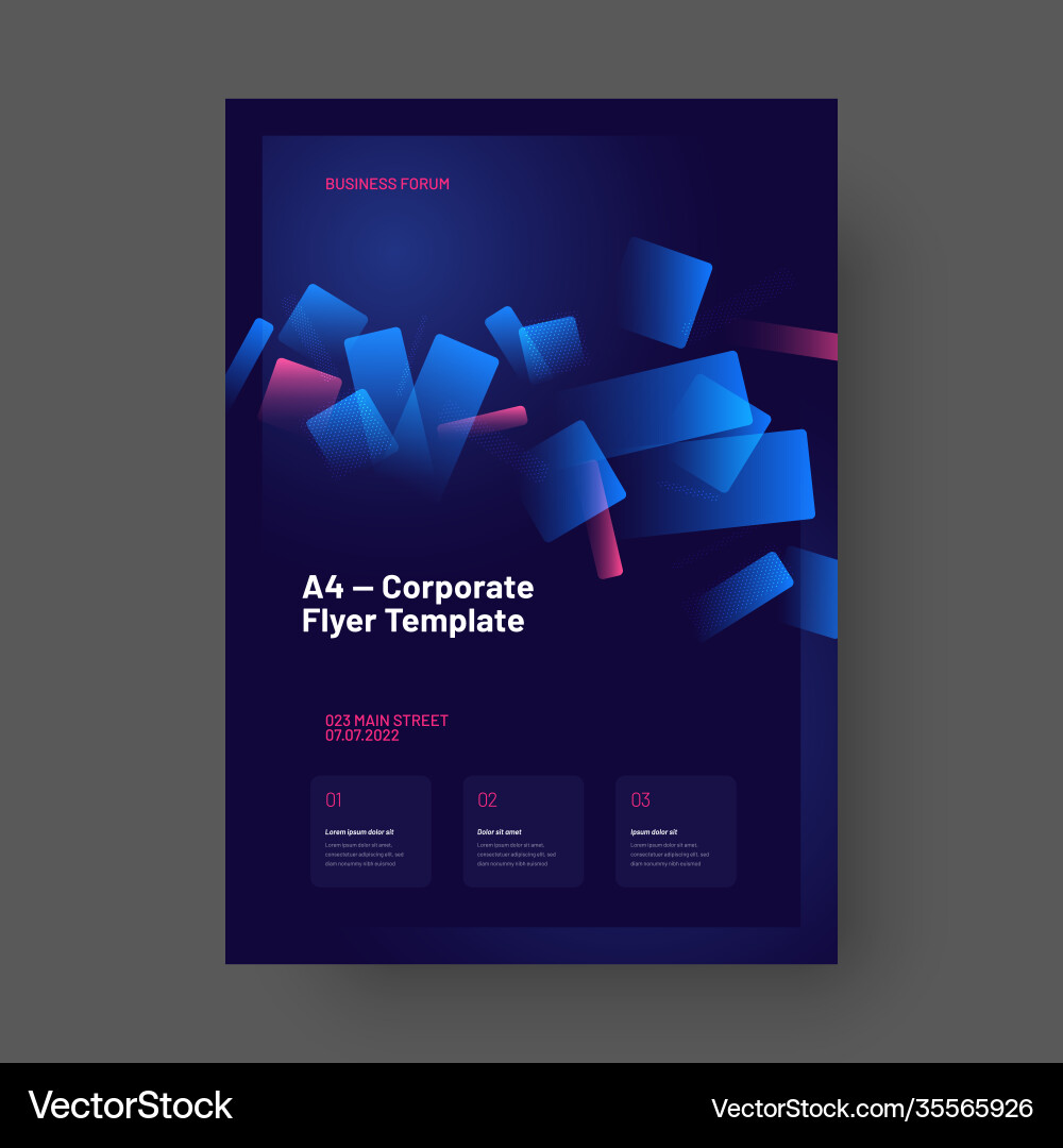 Layout design for business purpose a4 size Vector Image