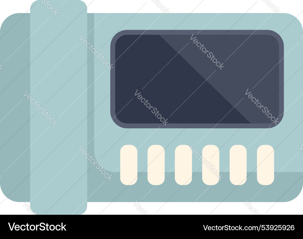 Office phone showing blank screen displaying Office phone showing blank screen displaying vector image