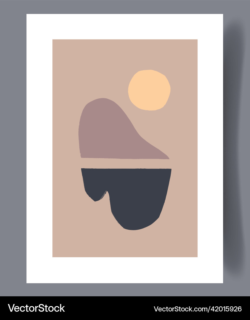 Scandinavian Abstract Print Set vector image