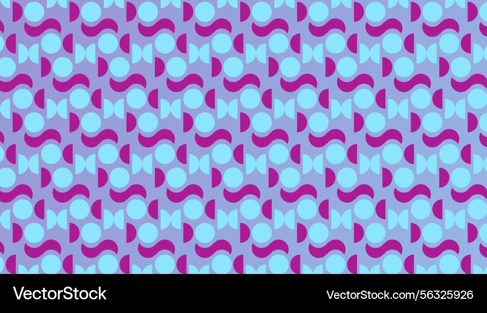 Seamless duotone pattern various shapes vector image