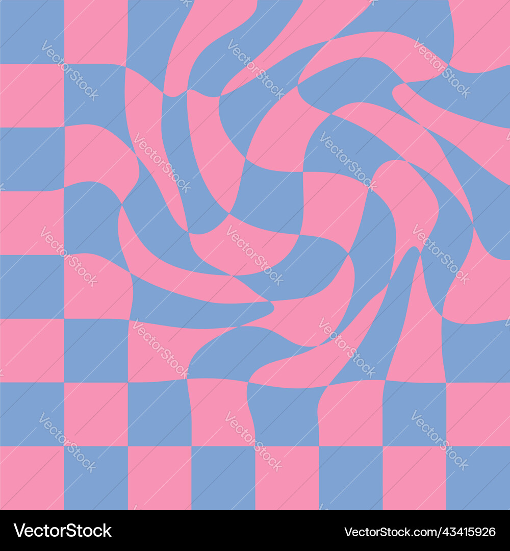 Swirl Checker Retro Hintergrund Vektorbild