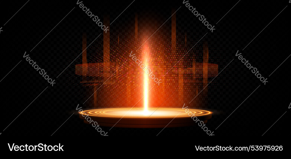 Vibrant red neon glow tech portal Vibrant red neon glow tech portal vektorbild