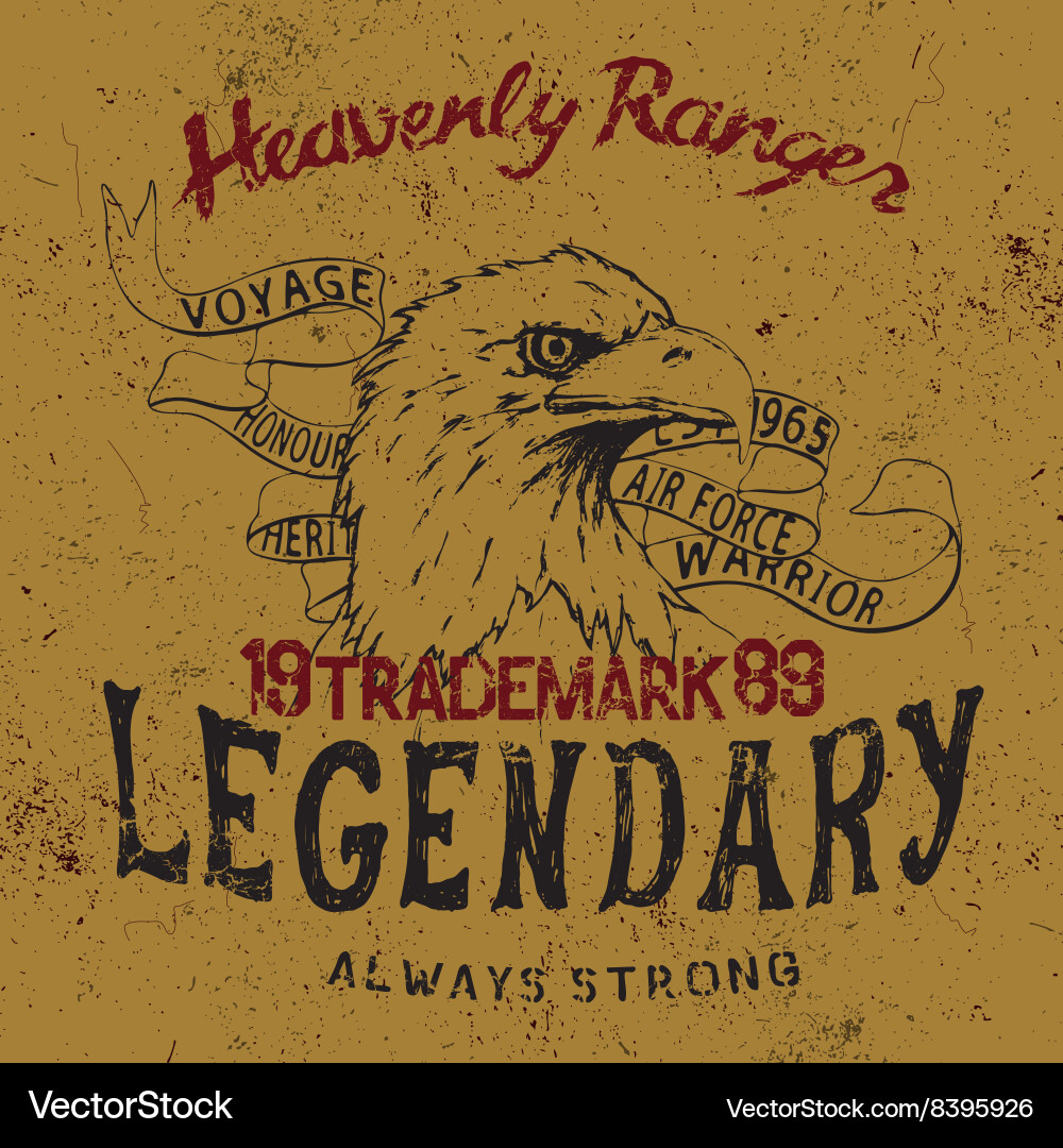 Vintage label with eagle Vector Image