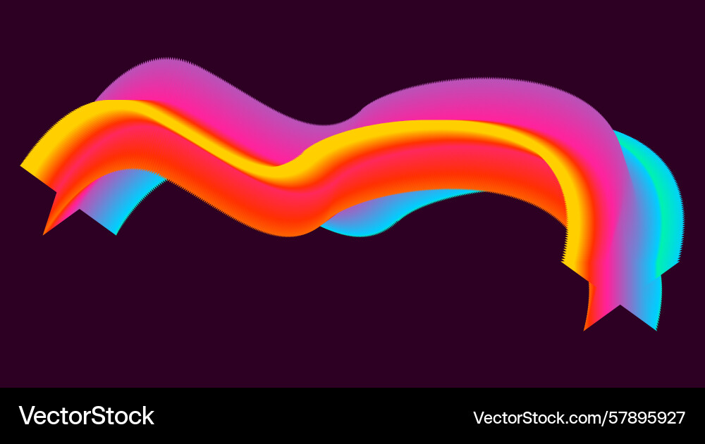 3d blend fluid flowing gradient colorful abstract Vector Image