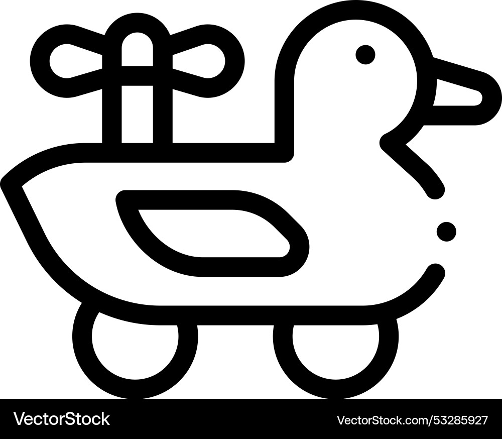 Duck icon thin linear style design isolated Duck icon thin linear style design isolated vector image
