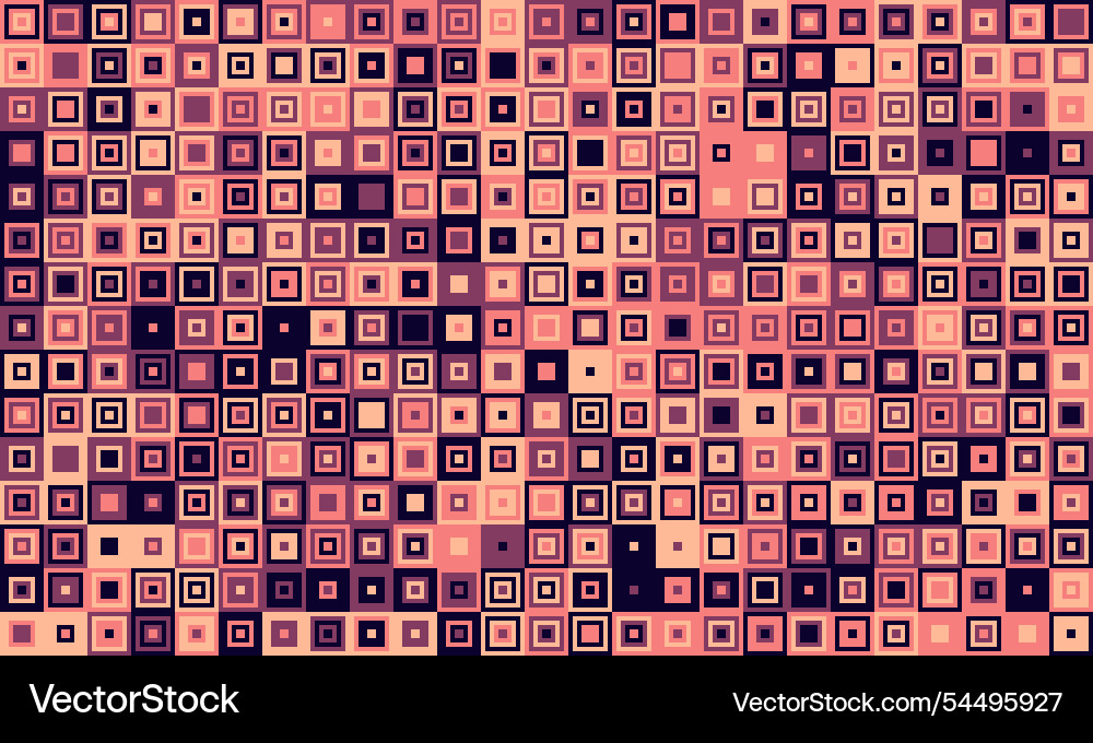 Trendy mosaic-style pattern with structured vector image