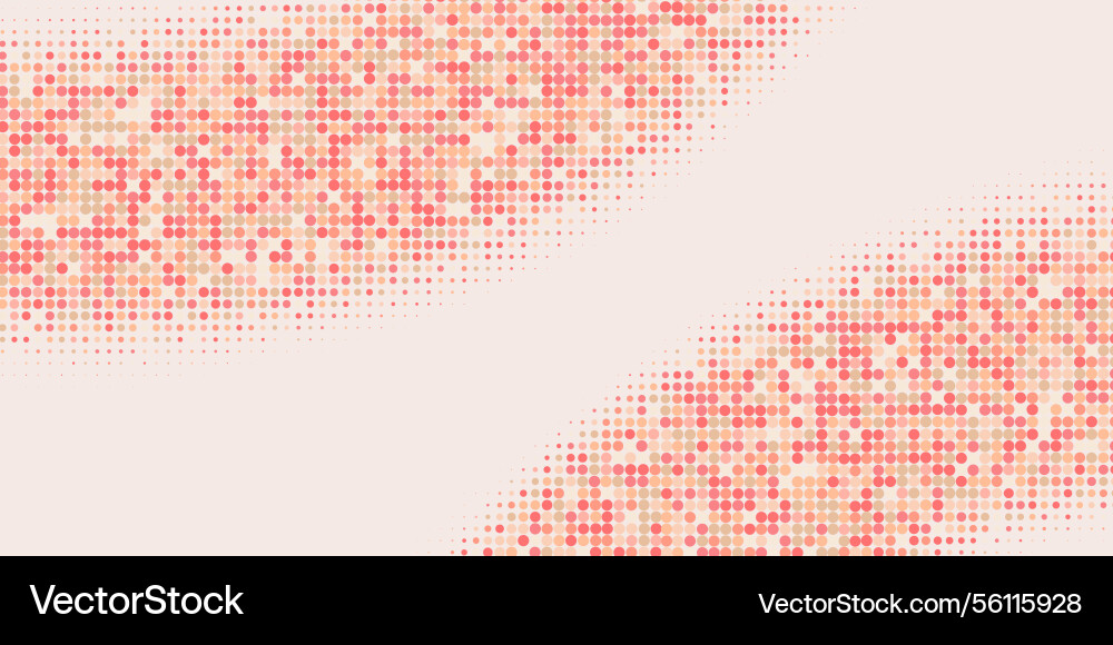 Abstract halftone waves with colorful dots Vector Image