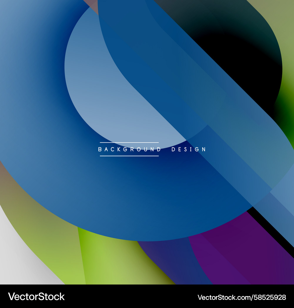 Abstract shapes overlap creating dynamic blue Vector Image