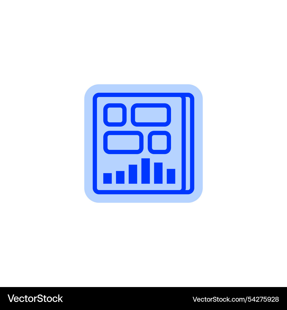 Analytics dashboard line icon linear style sign Vector Image