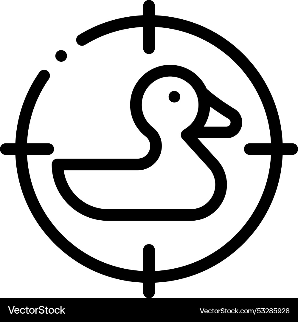 Duck icon thin linear style design isolated Duck icon thin linear style design isolated vector image